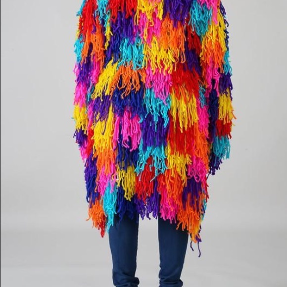 Long Fringe Crochet Cardigan💖💛💙💚🧡💜💖 - Picture 2 of 3